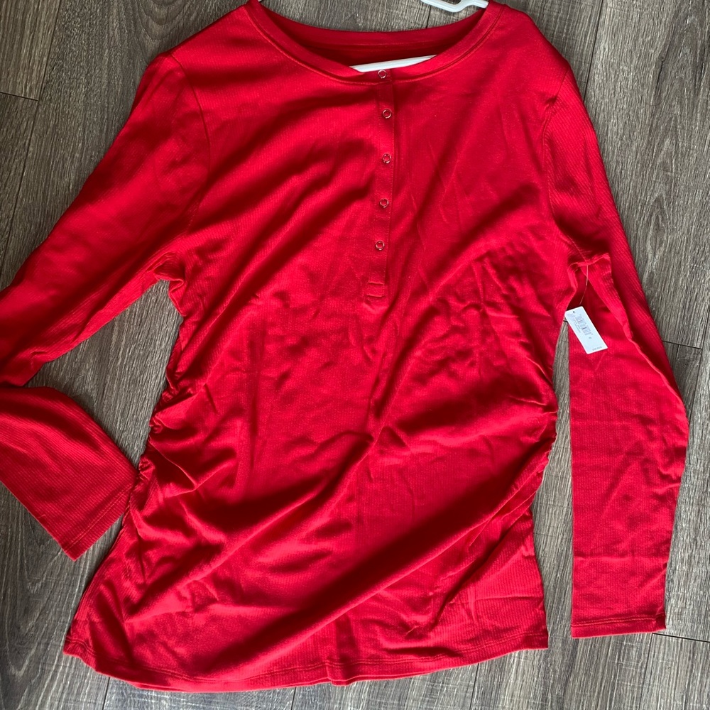Gap Maternity Ribbed Henley T-Shirt